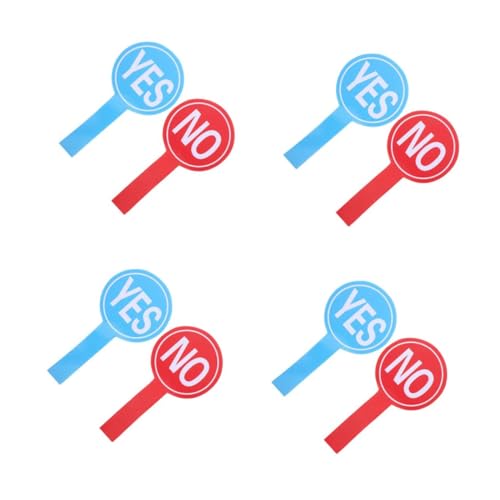 OSALADI 8stücke Handzeichen Abstimmungstafeln Wiederverwendbare Klassenzimmer Interaktion Mit Nein Zeichen Einzelblatt Hilfsmittel Für Lehrer Und Schülerantworten