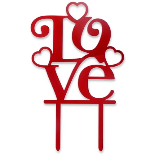Cake Topper LOVE Rojo