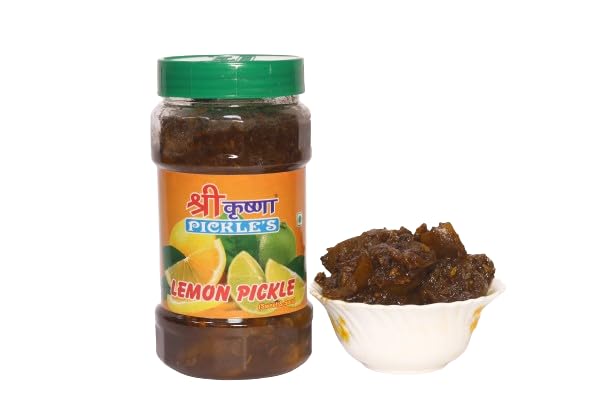 Shri Krishna Pickles Lemon Pickle Sour | Khatta Meetha Lemon Pickle | Sweet And Sour Nimbu Achar |homemade | No Preservatives | Made With An Authentic Recipe 500gm