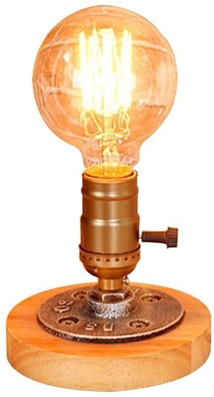 Lampe de table rétro industrielle avec variateur pour bureau et lecture