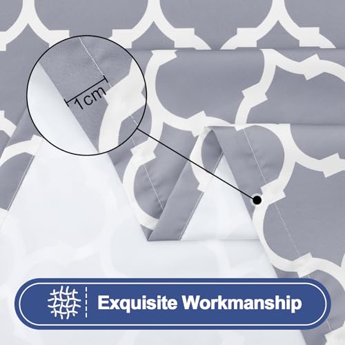 Smiry 2 Pack Rectangle Table Cloth 6 Foot, Waterproof Elastic Fitted Tablecloths, Windproof Washable Polyester Table Cover for Picnic, Camping, Outdoor (Grey, 30"x72") - Image 3