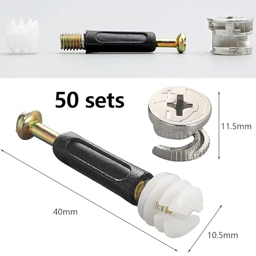 50 Sets Furniture Connectors Cabinet Connector Set, Grub Pins Furniture Eccentric, Furniture Connector, Cabinet Connector - Image 2