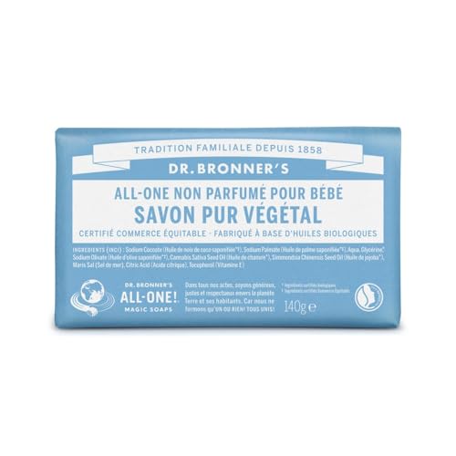 Pain de savon Sans Parfum Dr Bronner's 140 g