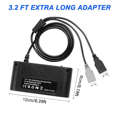 MEIRIYFA Adaptador de controlador Gamecube para Switch, compatible con Super Smash Bros, 4 puertos con características turbo y vibración - imagen 7