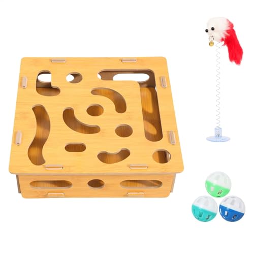 Cat Toys, Teaser Toy, Mental Stimulation Puzzle Design Lightweight Build Compact Size Interactive, Pet Playing Device for Stimul
