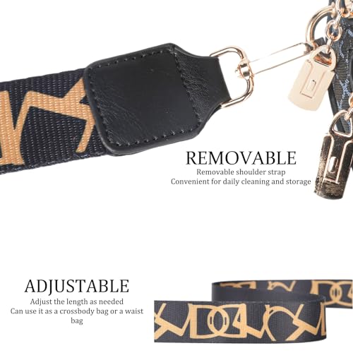 Crossbody Bags for Women Fashion Sling Purse Shoulder Bag Leather Sports Bag Causal Chest Bum Bag Cross Line Pattern Black Backpack with Adjustable Strap Unique Mothers Day Gifts for Mom2