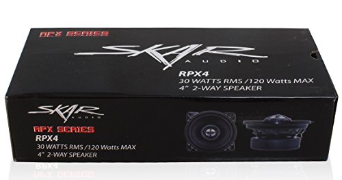 Skar Audio RPX4 120 Watt 2-Way 4" Coaxial Speaker System, Pair