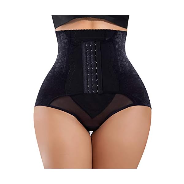 YERKOAD Tummy Control Panties for Women Shapewear Butt Lifter Short High Waist Trainer Corset Slimming Body Shaper Underwear(Large, Black)