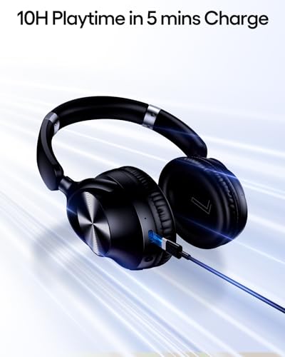 Image of TAGRY Headphones for Travel Home Office Phone PC Dark H47