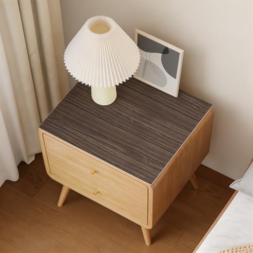Wuluwala Leather Nightstand Cover for Top Fitted Bedside Tablecloth Small Side Table Cover for Living Room Wipeable Waterproof PU Table Cloth, Kitchen Dining Home Decoration Dark Gray 16"x24" by Wuluwala - Used condition - Image 4