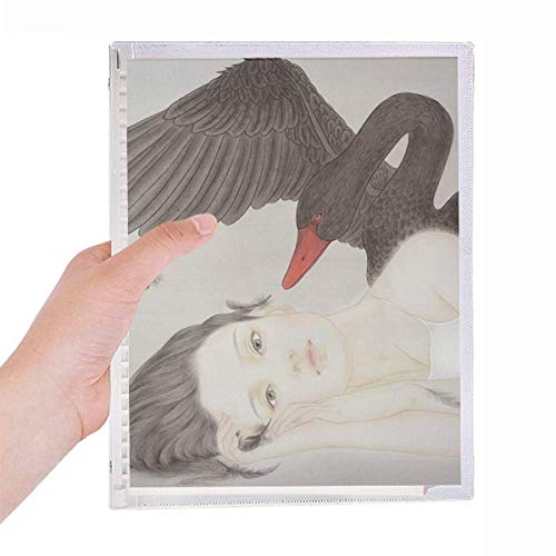 Carnet de notes cygne noir à spirale pour vos réunions et journal intime