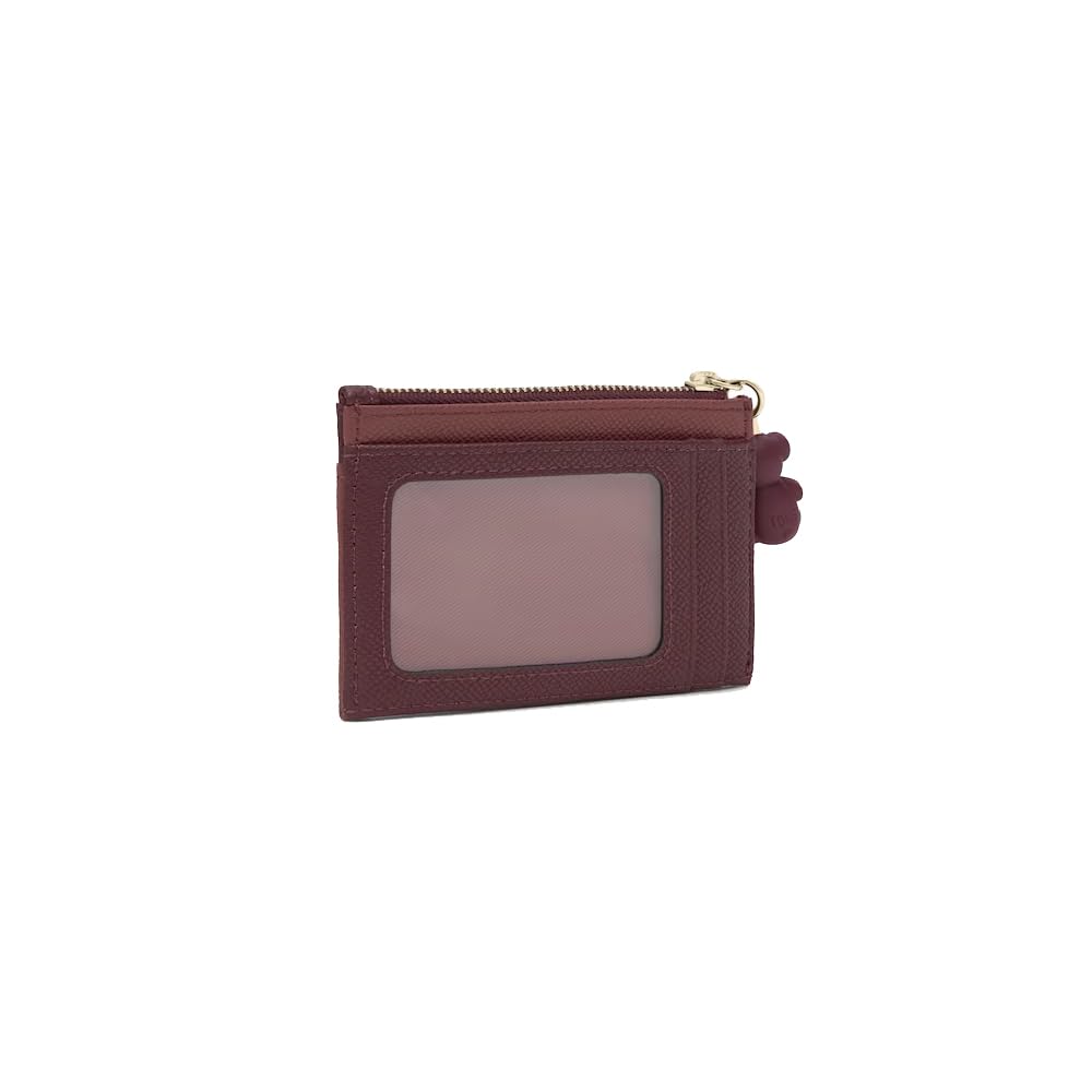 TOUS Audree Saffiano 2002361521 bordowy portfel na karty
