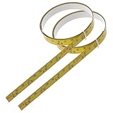 Kichvoe 2pcs Self-Adhesive Measuring Tapes 1m Long Sticky Workbench Rulers Metric Tape Measures