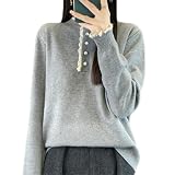 [JLBOCMGT] セーター レディース ニットソー 長袖 トップス プルオーバー レース 切り替え パール 無地 大きいサイズ 着痩せ おしゃれ 暖かい シンプル 普段着 オフィス 春 秋 冬