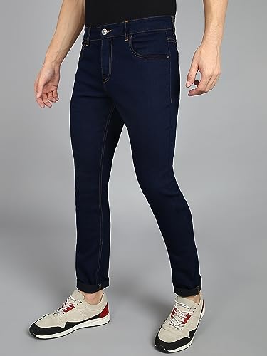 Image of Urbano Fashion Men's Regular Fit Mid Rise Washed Jeans Stretchable