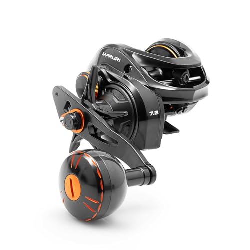 MARURI, CARRETILHA DE PESCA MARURI BRONX 300 BG - 7 ROLAMENTOS - DRAG: 15KG - MANIVELA FORÇA LADO DA