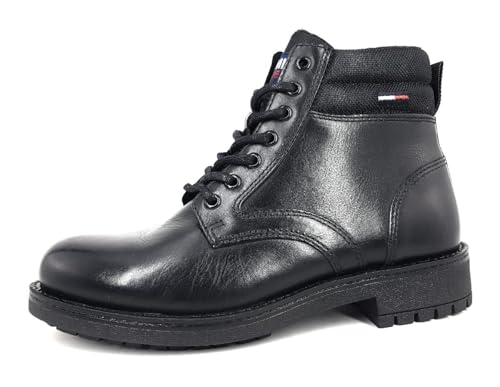 Tommy Jeans Herren Classic Short Lace-up Boots Mode Stiefel, Schwarz, 42 EU