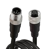 Hamibus M12 5-Pin Sensor Cable, A-Coded Male to Female IP67 Waterproof Extension Cord for Analog Sensors and Industrial Equipment