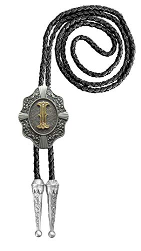 Cravate Cowboy Bolo Tie Lettre I Accessoire Collier Western Country Homme