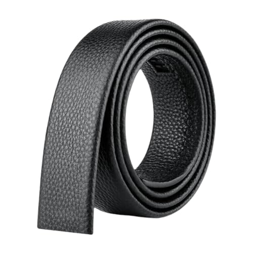 jojomis Ratchet Belt Replacement Strap 1 3/8 Inch Faux Leather No Buckle Belt for Men Adjustable Dress Casual Belt Strap- 110cm