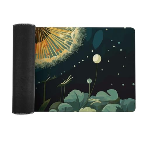 Tapis de souris de jeu antidérapant grand format pissenlit