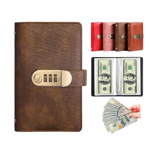 100 Envelope Savings Challenge Binder,with Password Lock,Money Saving Binder Book,Cash Envelopes for Budgeting,Budget Planner Binde r,from 30 Days to 52 Weeks,to Save $500,$5,050 and $10,000
