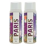 GLAMOUR PARFUM - Pack de 2 Recambios de Ambientador de Hogar París - 300 ml - Aroma Floral y Afrutado - Fragancia de Larga Duración - Ambientador Textil - para Pulverizar en la Cama o en Cortinas
