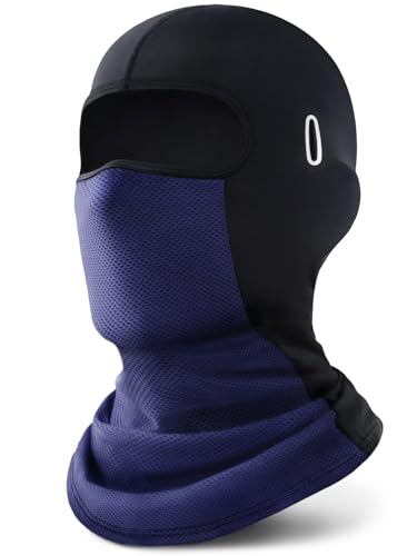 ROXUN Balaclava Cycling Face Mask, Summer Cooling Ice Silk Mesh Moto Sun Protection Ski for Men Women Navy