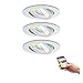 Produktbild Paulmann 500.65 Smarthome Zigbee Lens LED Einbauleuchten 3er-Set RGBW schwenkbar Weiss matt 50065 - Amazon Plus kompatibel