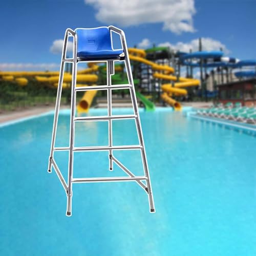 Silla para guardavidas de piscina de acero inoxidable alta miniatura 1