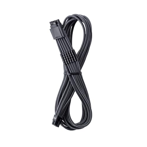 CableMod Universal Pro ModMesh Sleeved 12V-2x6 12VHPWR StealthSense Direct PCIe Cable (Carbon, 16-pin to 16-pin, 60cm)