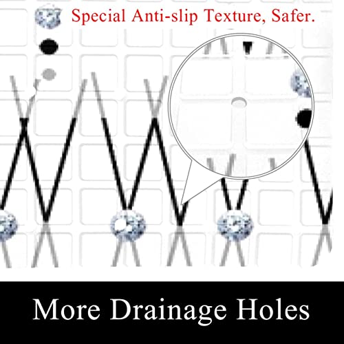 Tapis de baignoire antidérapant texture diamant pop pour douche sûre