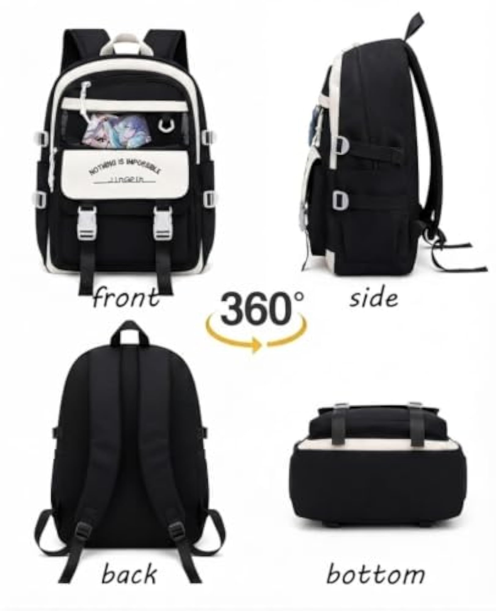 Anti-Theft Laptop Backpack for Men and Women, 17 Inch