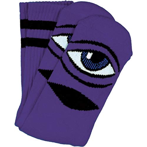 Toy Machine Sect Eye Iii Crew Socks-Purple 1 Pair