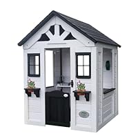 Backyard Discovery Sweetwater All Cedar White Modern Outdoor Wooden Playhouse