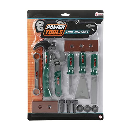 Power Tools Tool Set 13-PRT on Card 2-Ass N'applique Pas d'outils de Jouet, Multicolore (261215)