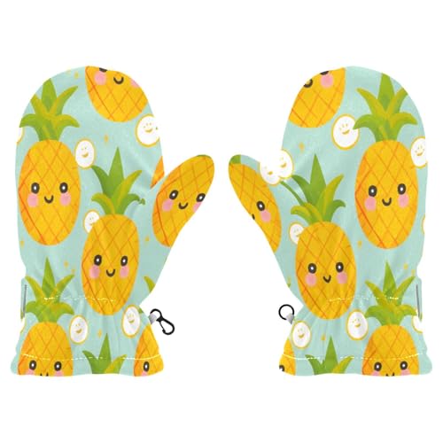 Kid's Winter Gloves Children Warm Gloves Lovely Pineapple for Boys Girl Age 2-4 Years