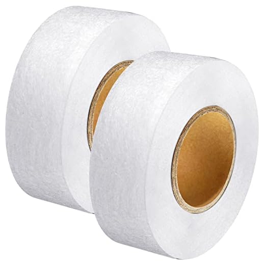 Outus 2 Rolls Fabric Fusing Tape Adhesive Hem Tape Iron on Tape Each 1/2 Inch(White, 27 Yards)