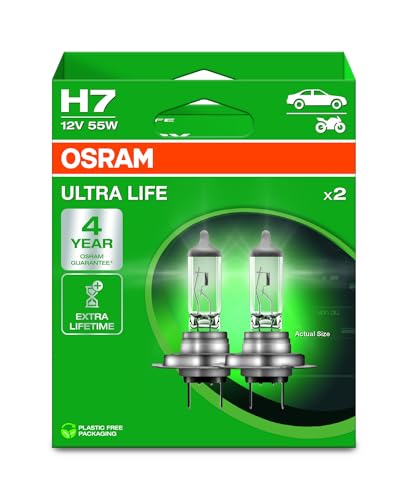 Osram ULTRA LIFE, H7, halogen headlight lamps, Hanging folding box (2 lamps)