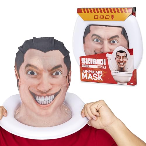 SKIBIDI Toilet Jumpscare Mask, Ultimate Jumpscare Mask, YouTube Animation Sensation, Officially Licensed Toilet Merch