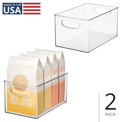 iDesign Stackable Clear Plastic Bin - Kitchen Organizers and Storage for Fridge and Pantry, 2-Pack - Additional View