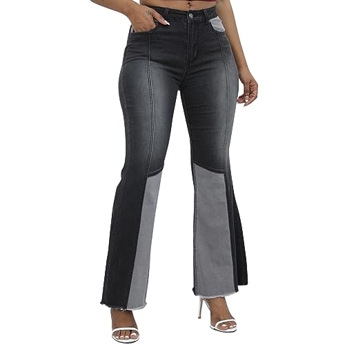 vanberfia High Waisted Jeans for Women: Skinny Denim Patchwork Stretch Pants for Various Occasions