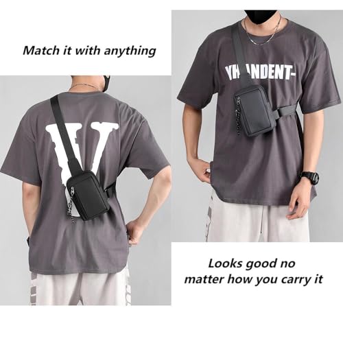 Mini Sling Bag for Men/Women, Waterproof Utility Crossbody Backpack Chest Bag for Hiking Travel Sports Running3