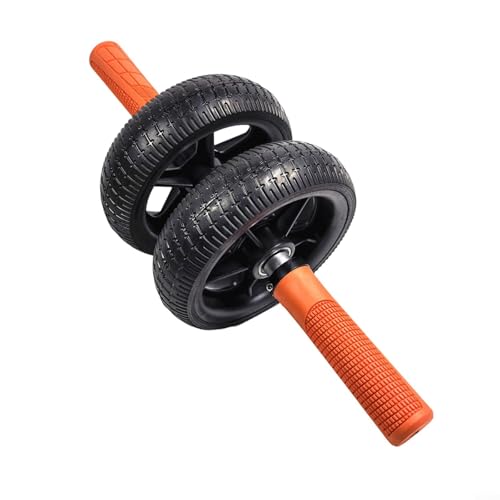 Gettimore Rueda abdominal estable sin rebote de 6.5 pulgadas con doble núcleo de neumático con asas ergonómicas, rodillo de fitness resistente para desarrollar músculos abdominales y quemar grasa