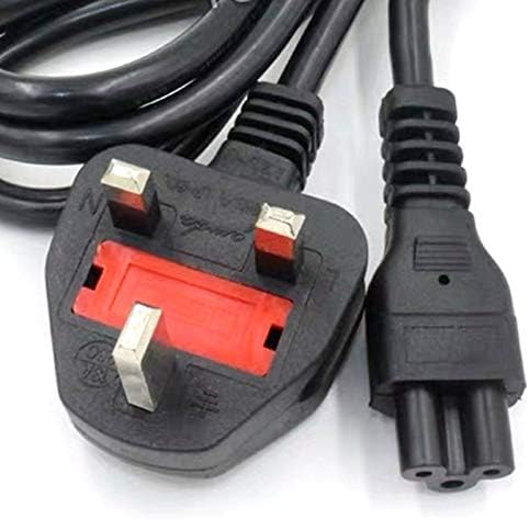 UK Plug Power Cord British Main C5 Cloverleaf AC Power Supply Lead Extension Cable 1.5m For Notebook Laptop Computer LG TV