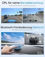 VIOFO A229 Ultra 2CH Dual 4K Dashcam Vorne Hinten, Dual STARVIS 2 IMX678 Sensoren & Dual 4K HDR Autokamera, 5GHz Wi-Fi Handyüberwachung & GPS, Sprachsteuerung, Nachtsicht 2.0, max. Bis 512 GB – Ansicht 8