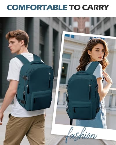 Carry on Travel Backpack for Women Men Personal Item Bag Waterproof Weekender Essentials Airline Approved Business Gym College Causal Daypack Mochilas de Viaje Peacock Blue4