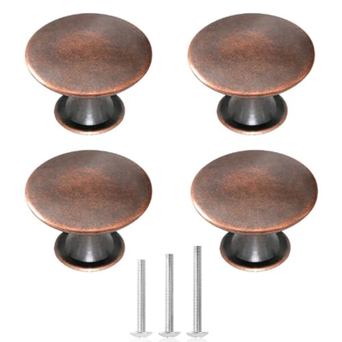 OctinPris 4X Copper Drawer Knobs Oil Rubbed Cabinet Knobs Bronze