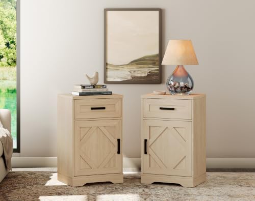 Image of WAMPAT 32-inch Tall Farmhouse End Table Set of 2