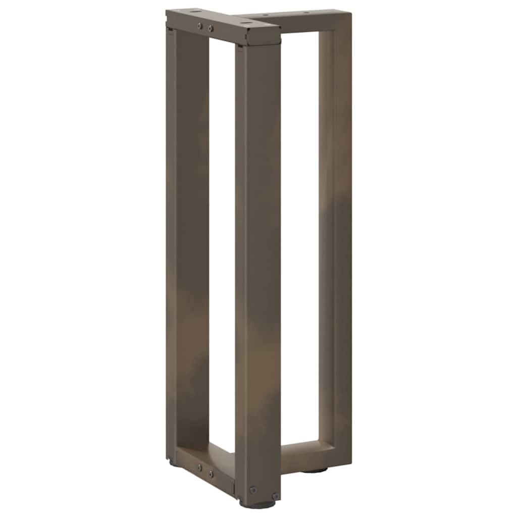 Nogi stołu konsolowego w kształcie litery T ze stali naturalnej malowane proszkowo, 38 x 25 x 72-73 cm, z regulacją wysokości, 2 sztuki, stabilne nogi stołu do stołu, do salonu, biura